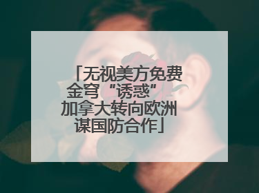 无视美方免费金穹“诱惑” 加拿大转向欧洲谋国防合作
