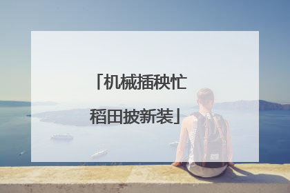 机械插秧忙 稻田披新装