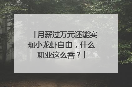 月薪过万元还能实现小龙虾自由，什么职业这么香？