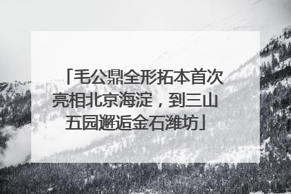 毛公鼎全形拓本首次亮相北京海淀，到三山五园邂逅金石潍坊