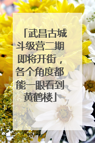 武昌古城斗级营二期即将开街，各个角度都能一眼看到黄鹤楼