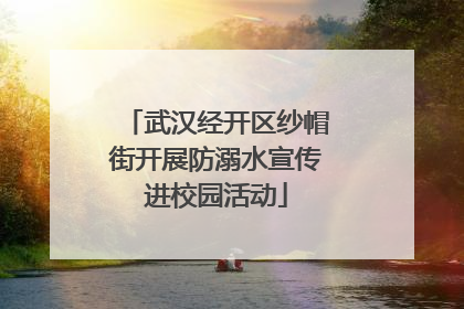 武汉经开区纱帽街开展防溺水宣传进校园活动