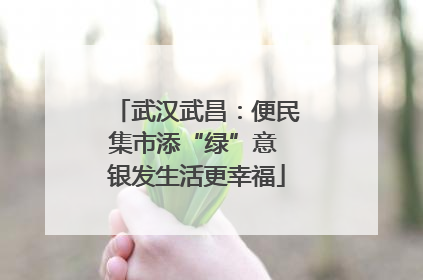 武汉武昌：便民集市添“绿”意 银发生活更幸福