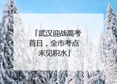 武汉迎战高考首日，全市考点未见积水