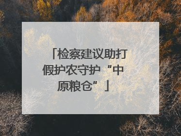 检察建议助打假护农守护“中原粮仓”