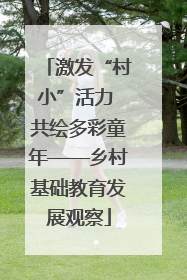 激发“村小”活力 共绘多彩童年——乡村基础教育发展观察