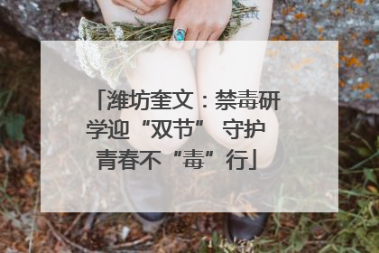 潍坊奎文：禁毒研学迎“双节” 守护青春不“毒”行