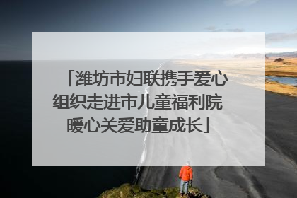 潍坊市妇联携手爱心组织走进市儿童福利院暖心关爱助童成长