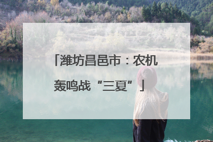 潍坊昌邑市：农机轰鸣战“三夏”