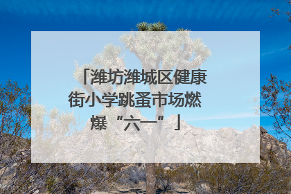 潍坊潍城区健康街小学跳蚤市场燃爆“六一”