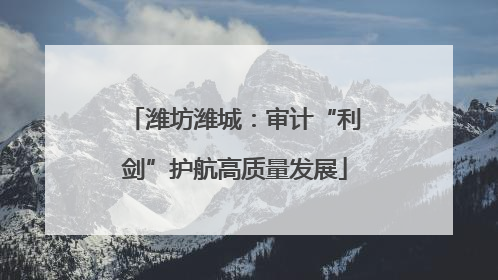潍坊潍城：审计“利剑”护航高质量发展