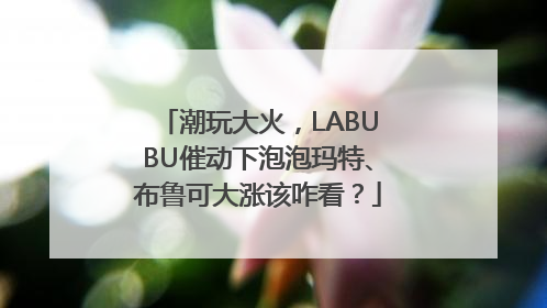 潮玩大火，LABUBU催动下泡泡玛特、布鲁可大涨该咋看？