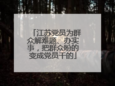 江苏党员为群众解难题、办实事，把群众盼的变成党员干的