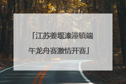 江苏姜堰溱潼镇端午龙舟赛激情开赛