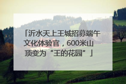 沂水天上王城招募端午文化体验官，600米山顶变为“王的花园”