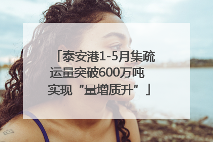 泰安港1-5月集疏运量突破600万吨 实现“量增质升”