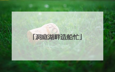 洞庭湖畔造船忙