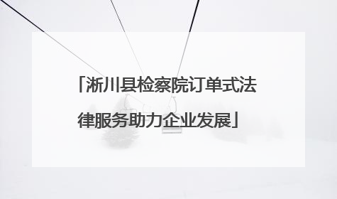淅川县检察院订单式法律服务助力企业发展
