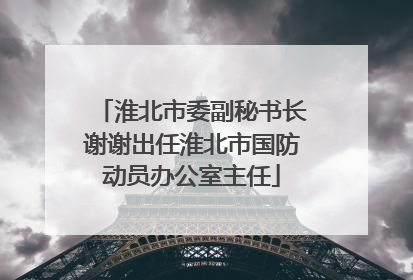 淮北市委副秘书长谢谢出任淮北市国防动员办公室主任