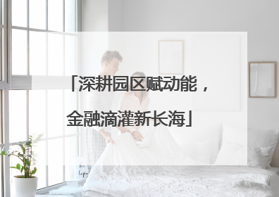 深耕园区赋动能，金融滴灌新长海