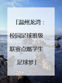 温州龙湾：校园足球班级联赛点燃学生足球梦