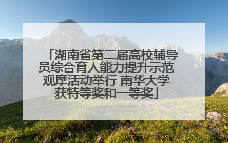 湖南省第二届高校辅导员综合育人能力提升示范观摩活动举行 南华大学获特等奖和一等奖