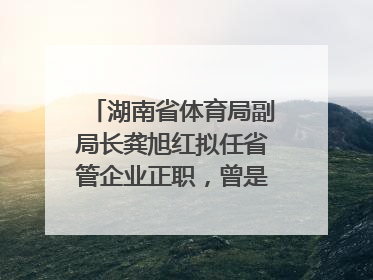 湖南省体育局副局长龚旭红拟任省管企业正职，曾是赛艇亚运冠军