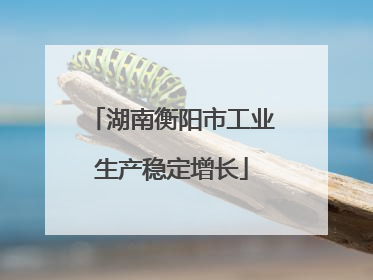 湖南衡阳市工业生产稳定增长