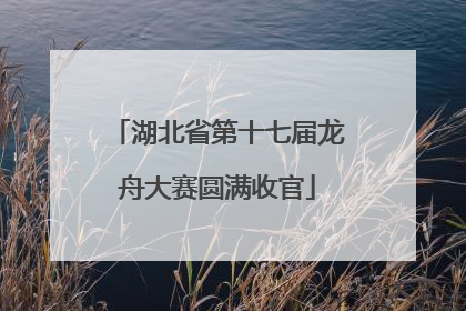 湖北省第十七届龙舟大赛圆满收官