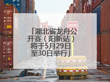 湖北省龙舟公开赛（阳新站）将于5月29日至30日举行