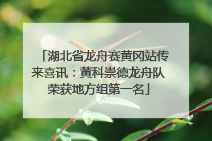 湖北省龙舟赛黄冈站传来喜讯：黄科崇德龙舟队荣获地方组第一名