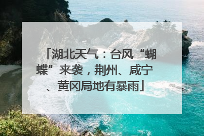 湖北天气：台风“蝴蝶”来袭，荆州、咸宁、黄冈局地有暴雨