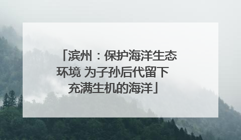 滨州：保护海洋生态环境 为子孙后代留下充满生机的海洋