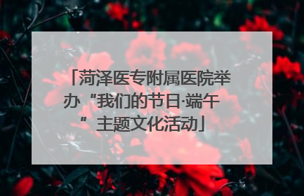 菏泽医专附属医院举办“我们的节日·端午”主题文化活动