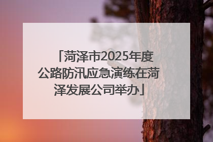 菏泽市2025年度公路防汛应急演练在菏泽发展公司举办