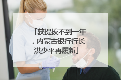获提拔不到一年，内蒙古银行行长洪少平再履新