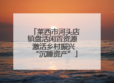莱西市河头店镇盘活闲置资源 激活乡村振兴“沉睡资产”