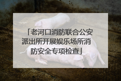 老河口消防联合公安派出所开展娱乐场所消防安全专项检查