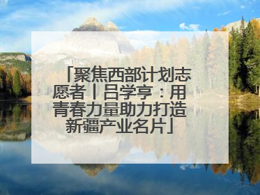 聚焦西部计划志愿者丨吕学亨：用青春力量助力打造新疆产业名片