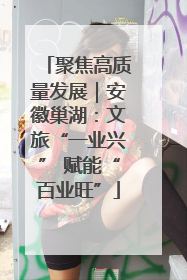 聚焦高质量发展｜安徽巢湖：文旅“一业兴” 赋能“百业旺”
