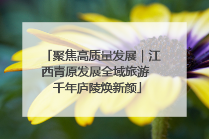 聚焦高质量发展｜江西青原发展全域旅游 千年庐陵焕新颜
