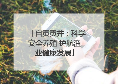 自贡贡井：科学安全养殖 护航渔业健康发展