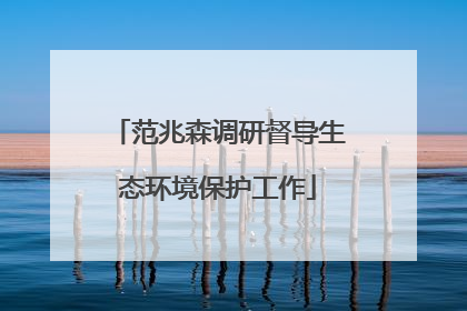 范兆森调研督导生态环境保护工作