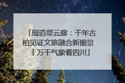蜀道翠云廊：千年古柏见证文旅融合新图景丨万千气象看四川