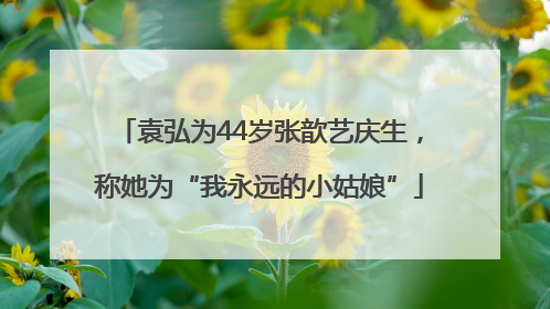 袁弘为44岁张歆艺庆生，称她为“我永远的小姑娘”