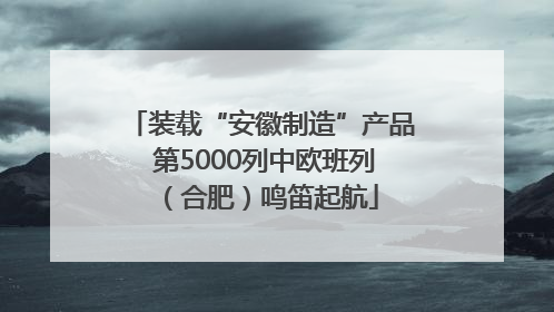 装载“安徽制造”产品 第5000列中欧班列（合肥）鸣笛起航