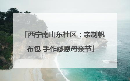 西宁南山东社区：亲制帆布包 手作感恩母亲节
