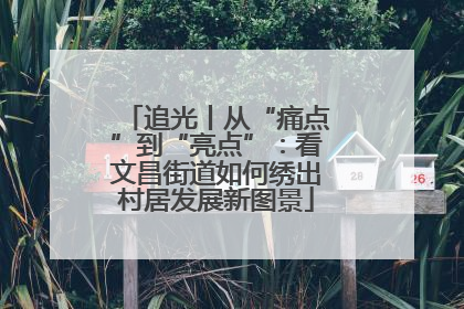 追光丨从“痛点”到“亮点”：看文昌街道如何绣出村居发展新图景