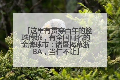 这里有贯穿百年的篮球传统，有全国闻名的金牌球市：诸暨揭幕浙BA，当仁不让