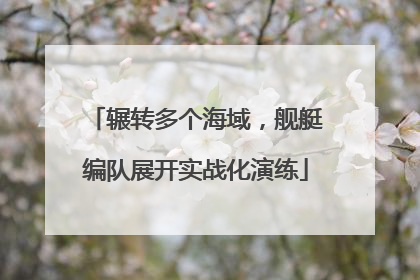 辗转多个海域，舰艇编队展开实战化演练